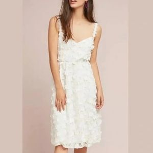 Anthropologie Elliatt White Floral Appliqué Dress